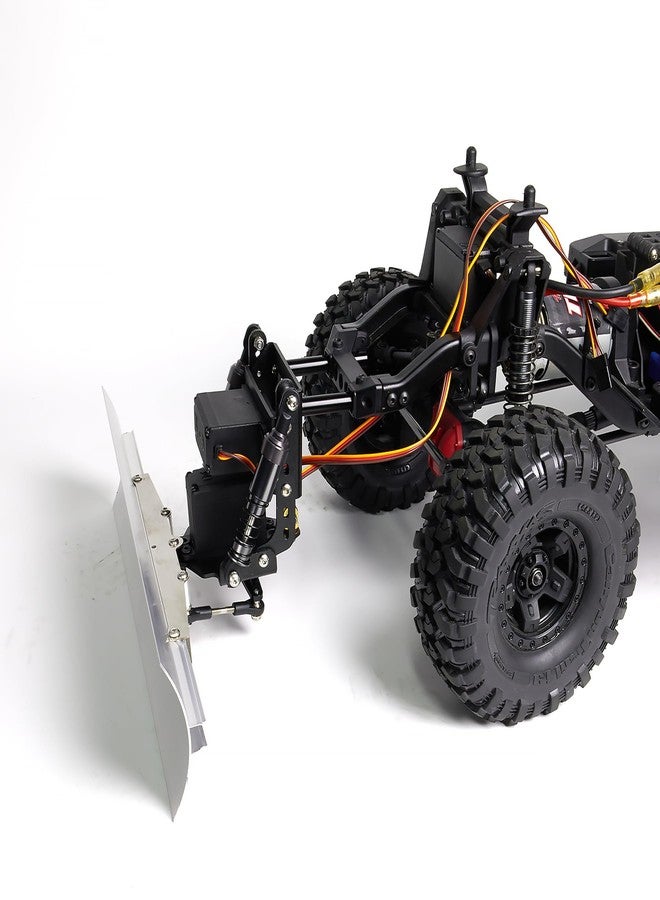 TOOMOD Aluminum RC 1/10 Snow Shovel/Snow Plow kit with Servo Motor for 1/10 TRX4 SCX10 II Redcat Gen8 RC Crawler Car(Black) - Image 4